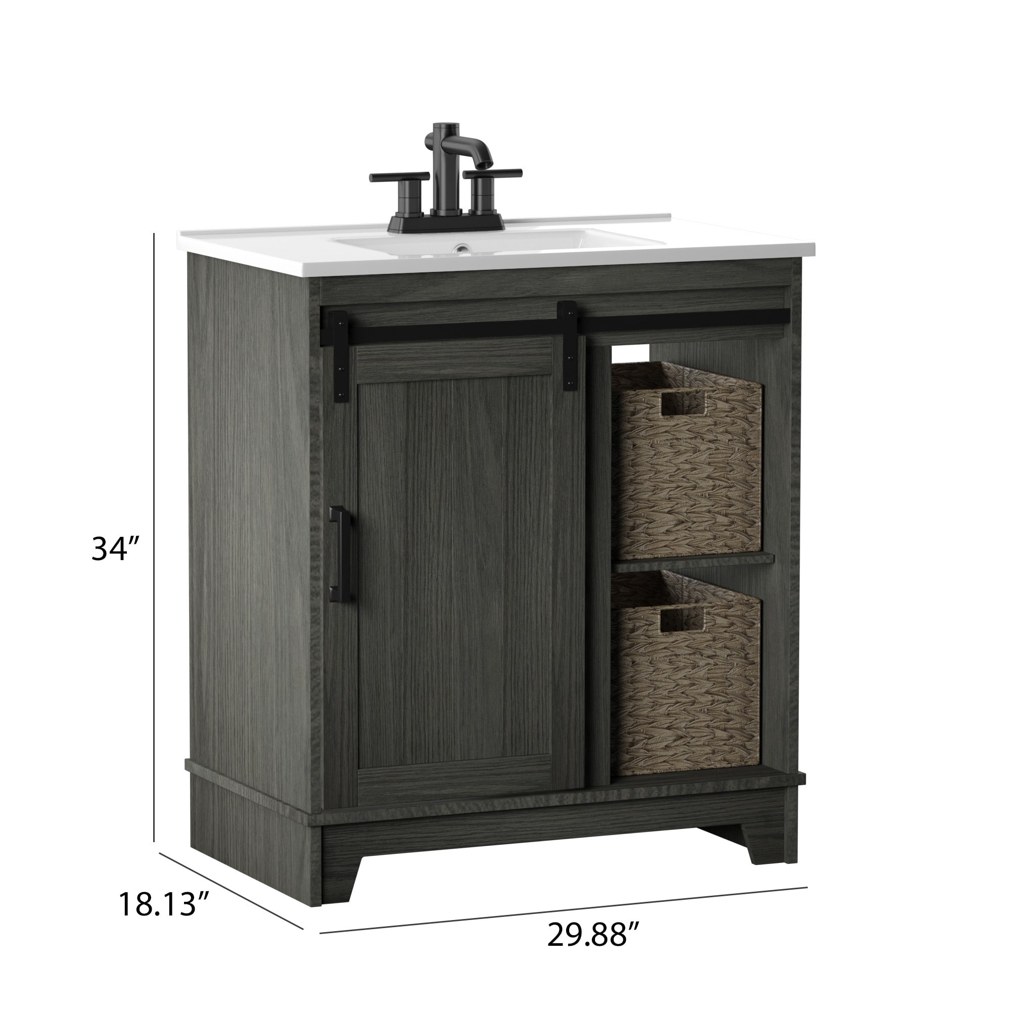 Sliding Barn Door Bathroom Vanity Rispa